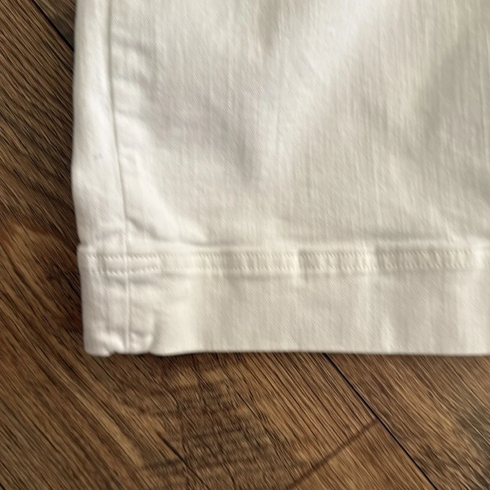 Ann Mashburn Coco Patch Pocket Jean White Stretch Denim Size 26 - Picture 8 of 10